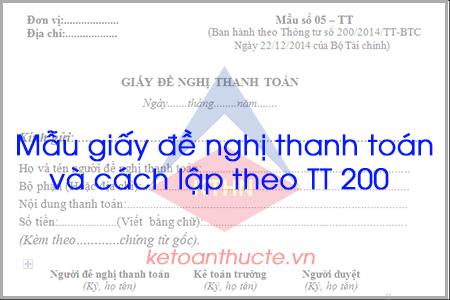 M   u gi   y       ngh    thanh to  n v   h     ng d   n c  ch l   p theo Th  ng t   200