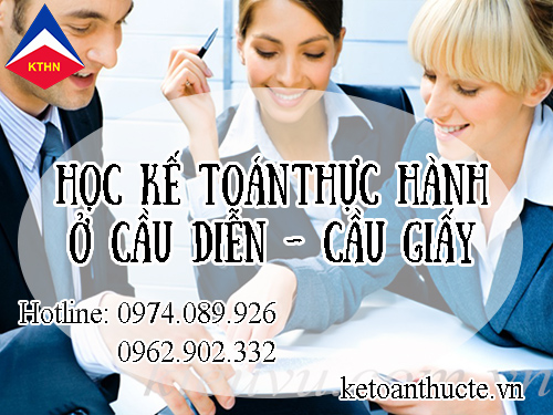 học kế tóa thực hành ở Cầu Diễn