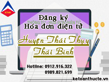 Dịch vụ hóa đon điện tử tai Huyện Thái Thụy