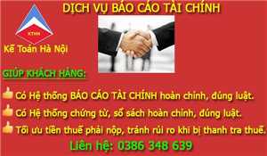 Bảng giá dịch vụ làm báo cáo tài chính tại Phong Khê Bắc Ninh