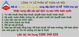 Công ty dịch vụ kế toán uy tín tại Thanh Trì Hà Nội