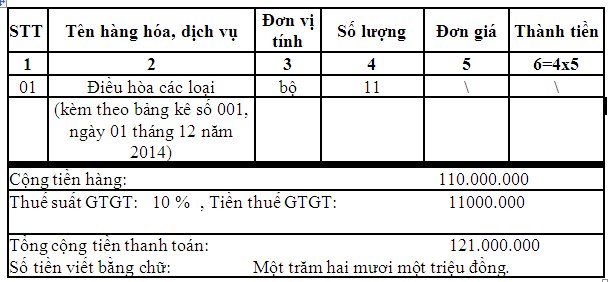 huong dan viet hoa don nhieu hon so dong cua mot hoa don