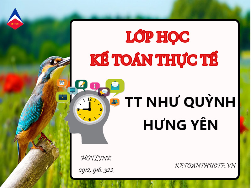 lớp học kế toán thực tế tại TT Như Quỳnh, HưnG Yên