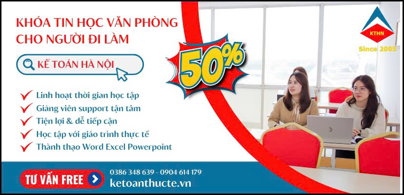 Khóa tin học văn phòng cho người đi làm tại La Khê Hà Đông