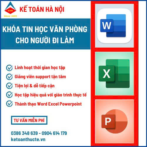  Khóa Tin Học Văn Phòng Tại Hà Đông