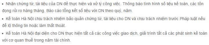 Dịch vụ kế toán trọn gói tại Thị xã Sơn Tây 