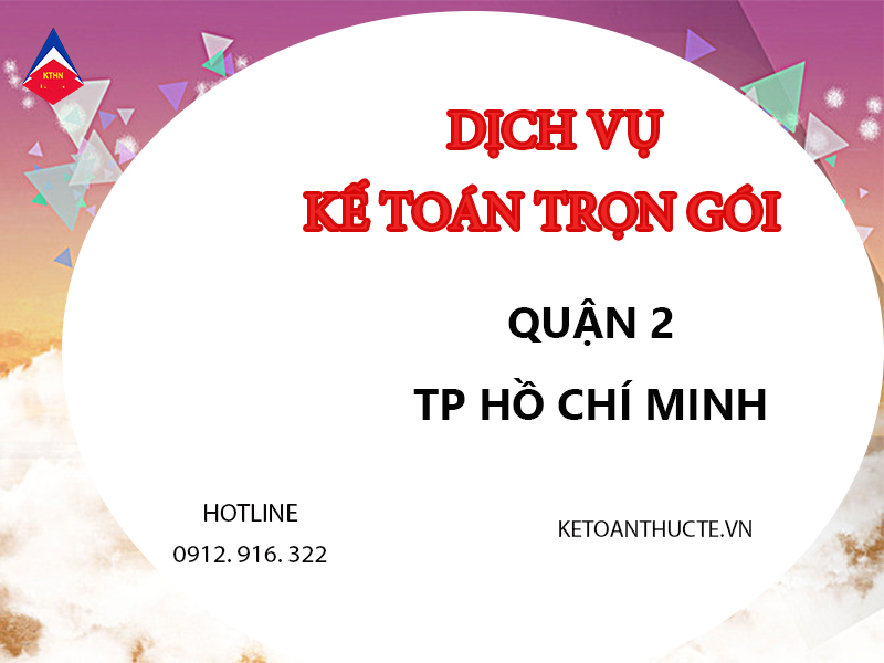 dịch vụ quyết toán thuế tại Quận 2, TP HCM
