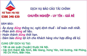 Dịch vụ báo cáo tài chính tại Văn Giang Hưng Yên